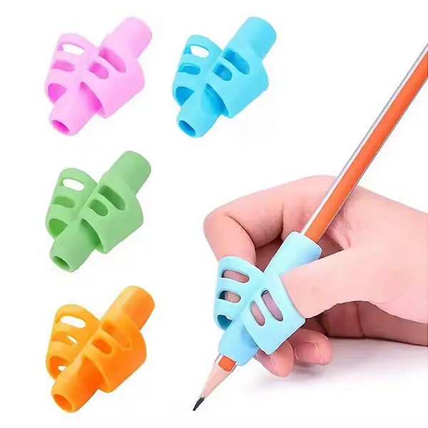 Adaptador De Lápis Apoio Dedos Escrita Ergonômico Kit 4un
