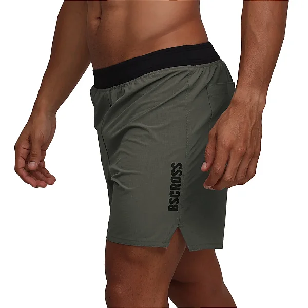 SHORT CINZA COM ZIPER