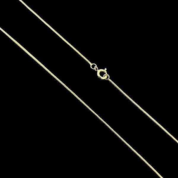 CORRENTE RABO DE RATO (1.5mm - 6G -70cm) - BANHADO A OURO 18K.