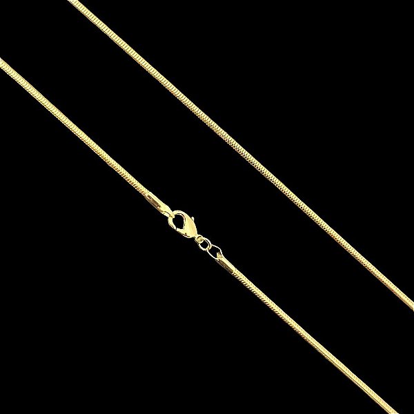 CORRENTE RABO DE RATO  (1,8mm -  9G -70cm) - BANHADO A OURO 18K.