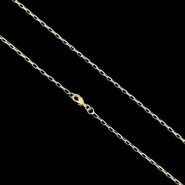 CORRENTE TIJOLINHO (2MM -7G- 70cm ) - BANHADO A OURO 18K