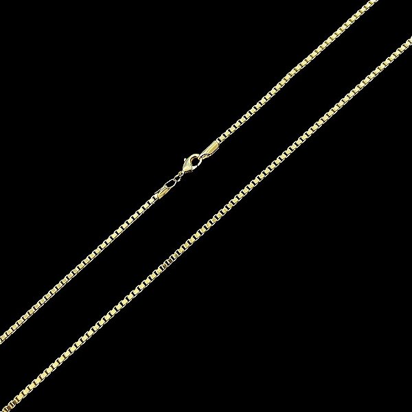 CORRENTE VENEZIANA ( 2.5mm- 70cm) + PINGENTE  CRUZ RACIONAIS - BANHO DE OURO 18k