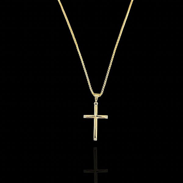 PINGENTE CRUCIFIXO  (1- 2x2,5cm)- BANHO DE OURO 18k