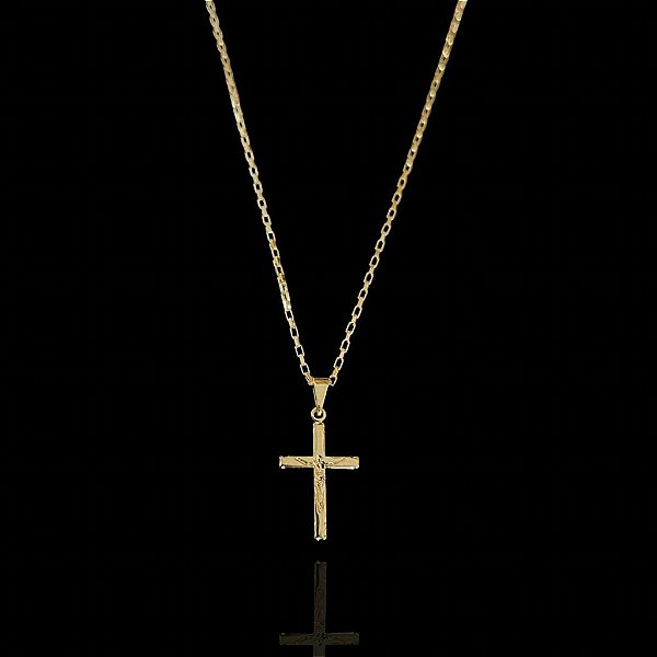 PINGENTE CRUCIFIXO P( 1- 2x2cm)- BANHO DE OURO 18k