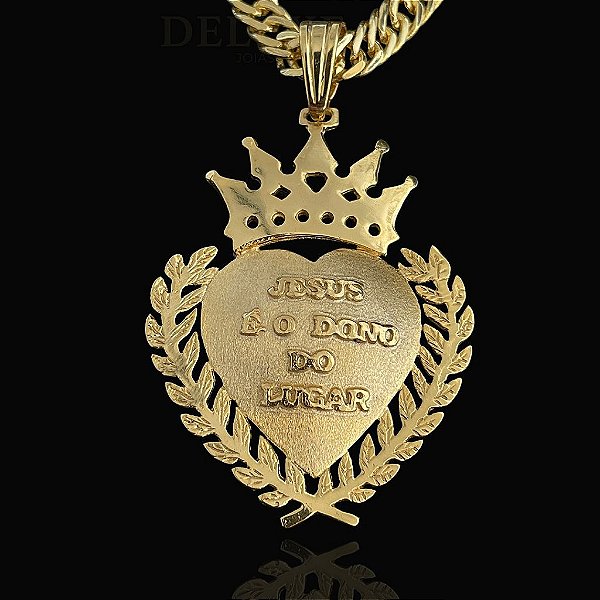 PINGENTE POZE JESUS É O DONO DO LUGAR ( 14g-  5x5,5cm) (G)