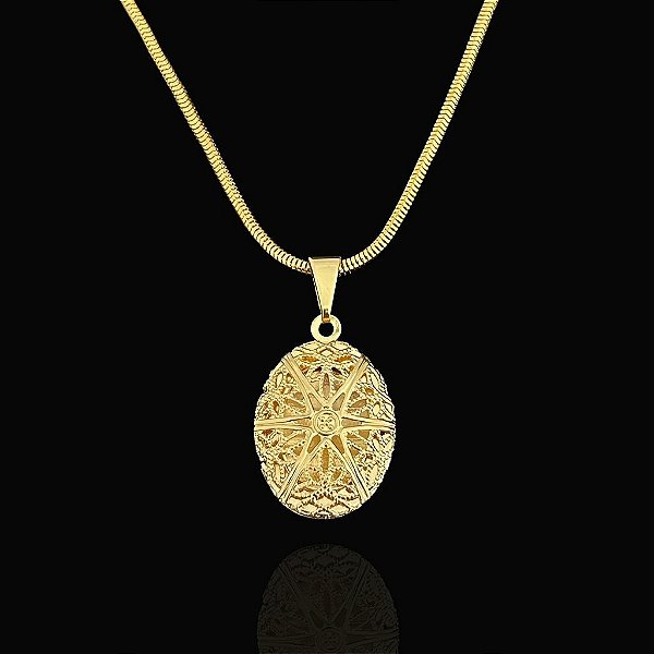 PINGENTE  RELICÁRIO ( 5g-2x2,5cm)- BANHO DE OURO 18k