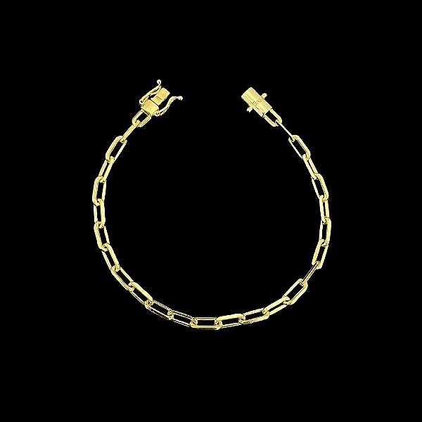 PULSEIRA CARTIE (4MM - 6G) - 20CM - FECHO COM MARCAÇÃO 750 -  BANHADO A OURO 18K