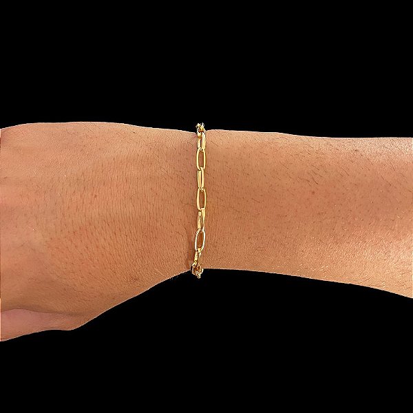 PULSEIRA CARTIE MEIA CANA (4MM -5g) - 20CM - BANHADO A OURO 18K