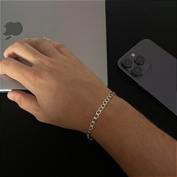PULSEIRA GRUMET( 4mm- 20cm - 70cm )  - BANHO DE OURO 18k.