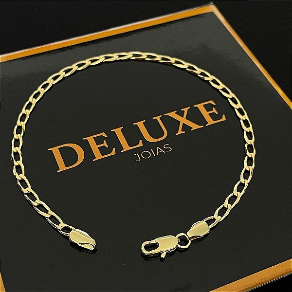 PULSEIRA GRUMET( 3mm- 20cm )  - BANHO DE OURO 18k.