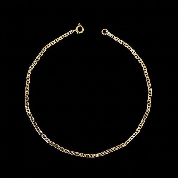 PULSEIRA  PIASTRINI FECHO LAGOSTA( 2MM - 2G - 19 CM) - BANHADO A OURO 18K