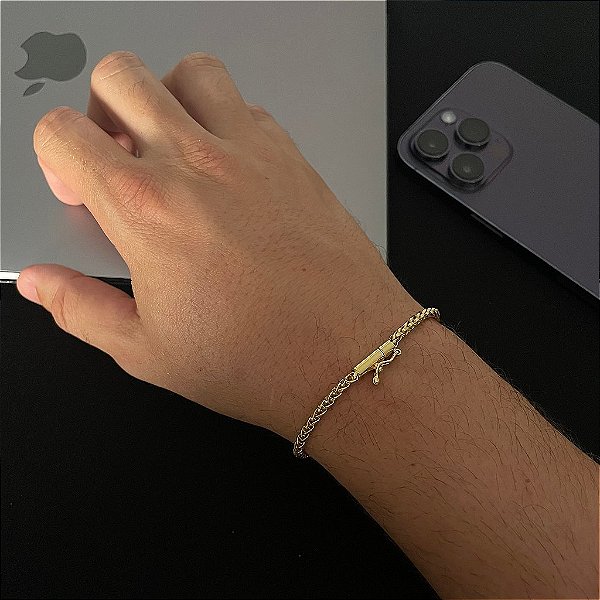 PULSEIRA PERUANA FECHO CANHÃO( 3MM - 5G - 21 CM) - BANHADO A OURO 18K