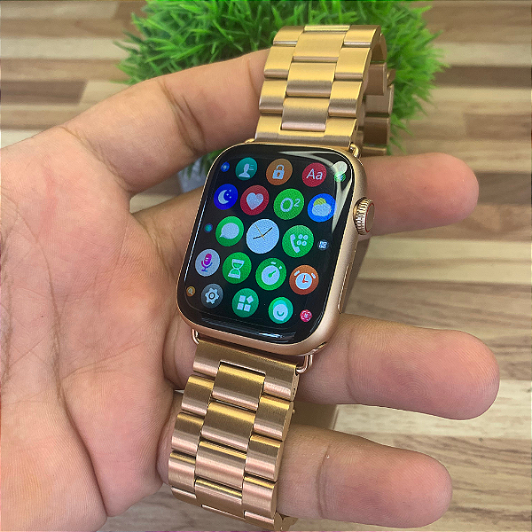 Smartwatch W27Pro Watch 7 + Pulseira Dourada Especial -  Relógio Inteligente Original