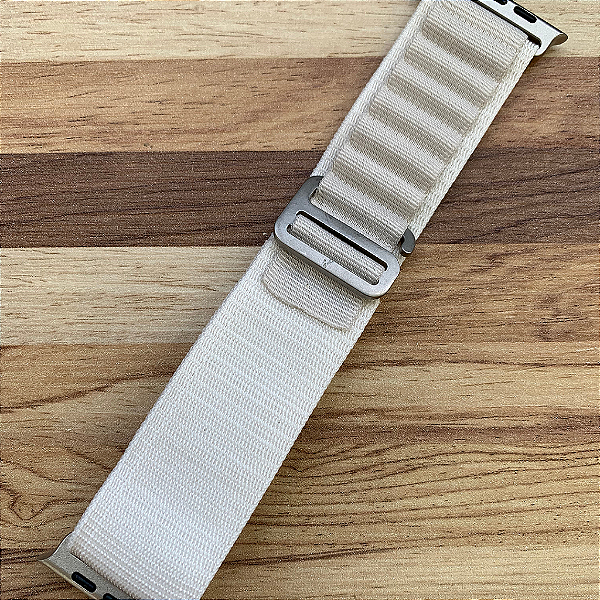 Pulseira  Para Apple Watch E Iwo  Ajustavel Cinza 42/44m L