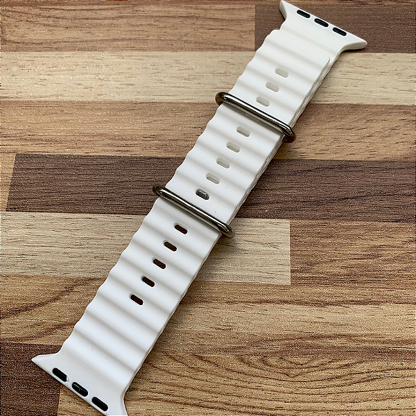 Pulseira  Para Apple Watch E Iwo  Ajustavel BRANCA 42/44m L