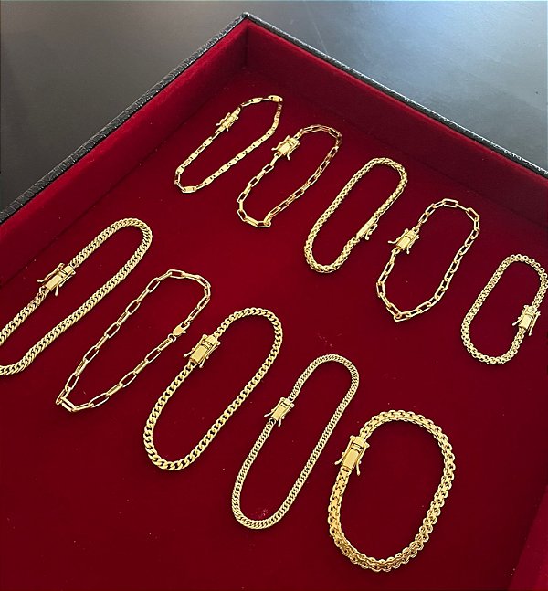 10 pulseiras sortidas 3mm