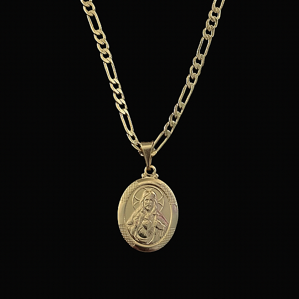 PINGENTE MEDALHA JESUS -  2g; 2x3,5cm- BANHO DE OURO 18K