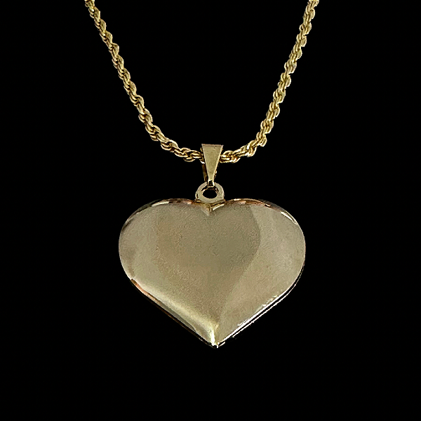 PINGENTE  CORAÇÃO  M ( 4g- 3x3cm) - BANHO DE OURO 18k
