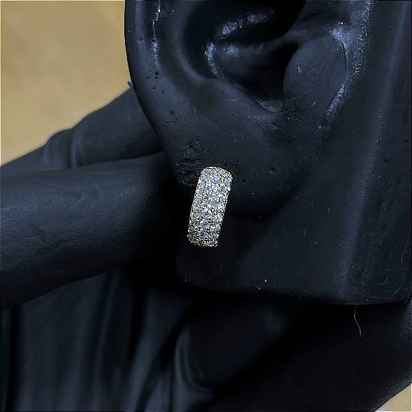 PAR DE BRINCO ARGOLA NEYMAR GG   5x3mm- BANHADO A OURO 18K.