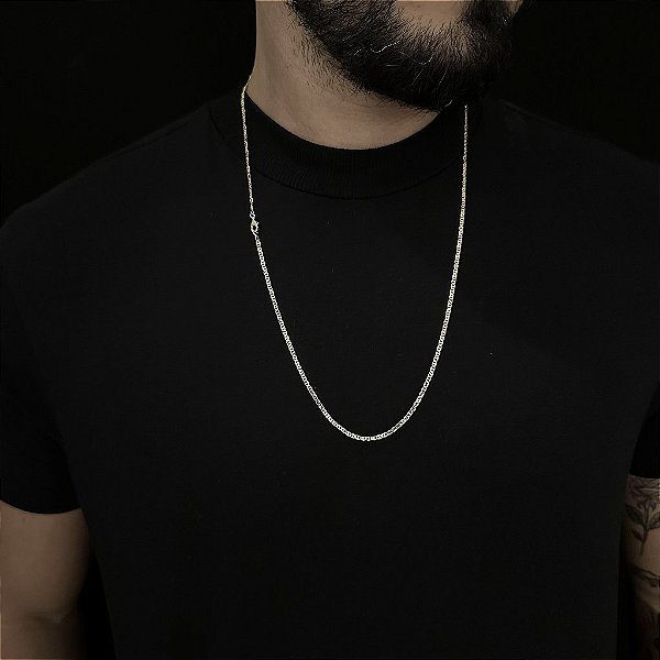 CORRENTE  PIASTRINE (1.8MM - 50, 60cm ou 70cm)  -  BANHADO A OURO 18k