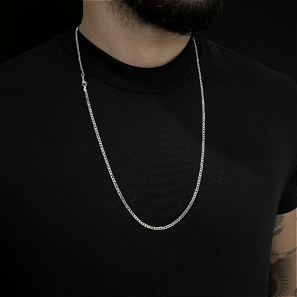 CORRENTE GRUMET (3MM - 50, 60cm ou 70cm)  -  BANHADO A OURO 18k