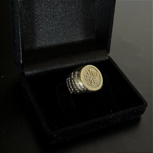 ANEL SALMOS REDONDO COM ORAÇÃO - FEITO DE MOEDA ANTIGA