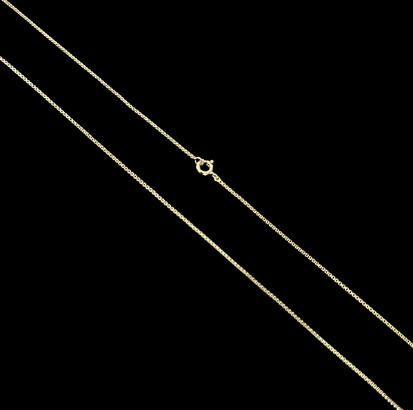 CORRENTE VENEZIANA( 1.5MM - 50, 60cm ou 70cm)  -  BANHADO A OURO 18k