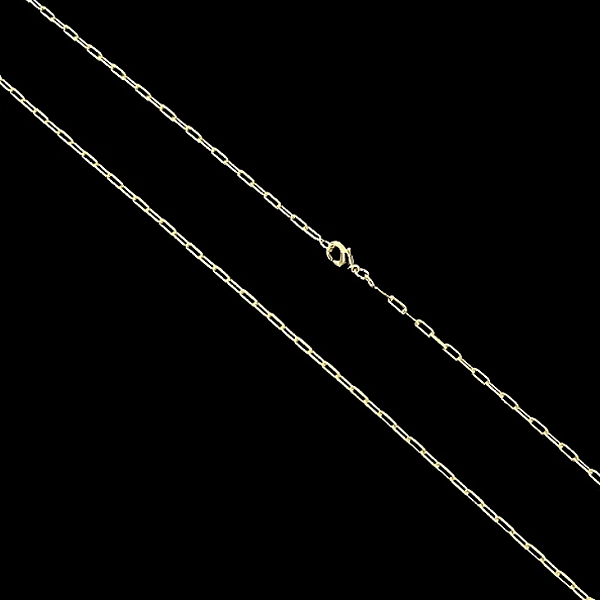 CORRENTE CARTIE FECHO CONVENCIONAL (3mm - 50, 60cm ou 70cm) - BANHADO A OURO 18k