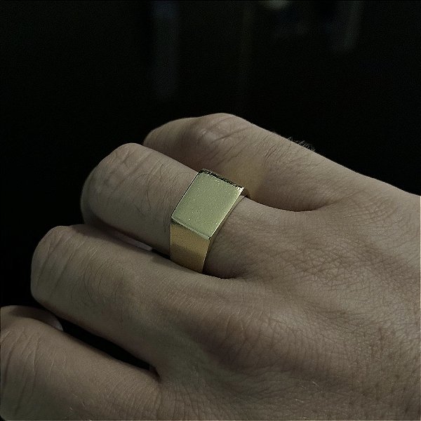 ANEL CHAPADO LISO MÉDIO  - FEITO DE MOEDA ANTIGA