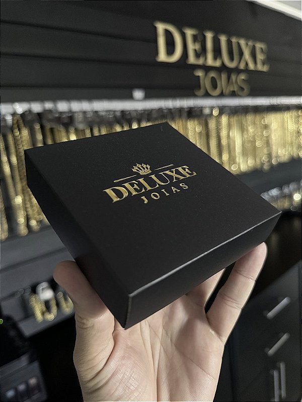CAIXA DE PRESENTE DELUXE JOIAS PRETA - (10x10cm)