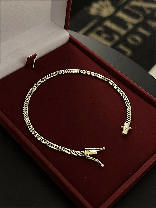PULSEIRA LACRAIA (2mm) Escolha  17cm a 21cm - Banhado a Ouro 18K