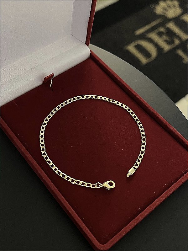 PULSEIRA  GRUMET (2mm) Escolha  17cm a 21cm - Banhado a Ouro 18K