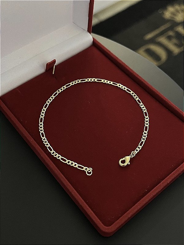 PULSEIRA  3x1  (2mm) Escolha  17cm a 21cm - Banhado a Ouro 18K