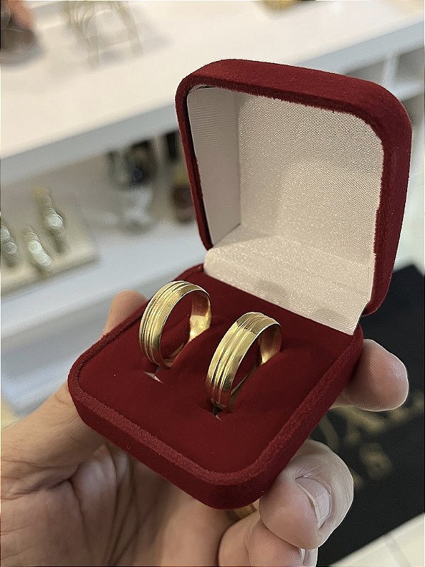 PAR DE ALIANÇA  5mm - FEITO DE MOEDA ANTIGA