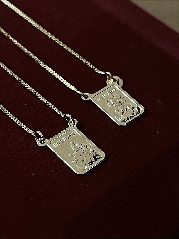 ESCAPULÁRIO CONVENCIONAL CORRENTE VENEZIANA (1.8MM 60cm ou 70cm) -  BANHADO A OURO 18k