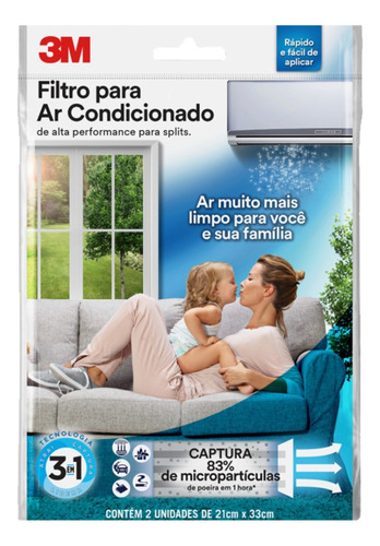 Filtro Alta Performance Ar Condicionado Split 3m Universal