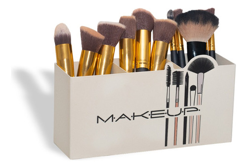 Porta Pincéis Para Maquiagem Linha Makeup - Três Divisões