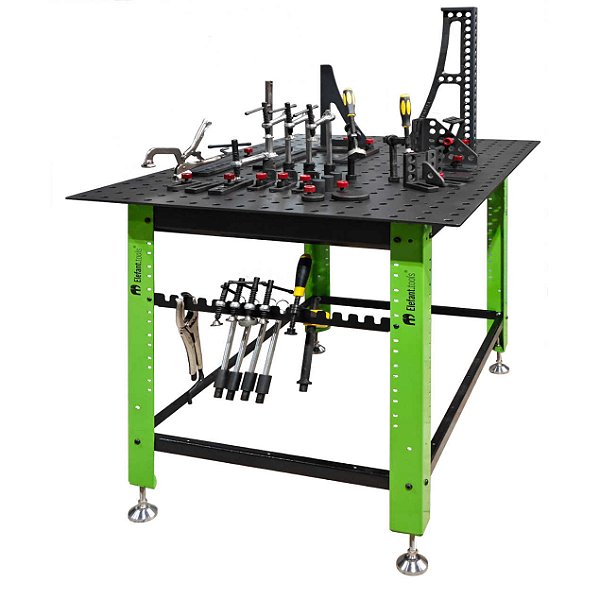Mesa de solda Elefant.tools 1200x800 NITRETADA  ET16-M1208.L.N com estrutura base com 4 pés