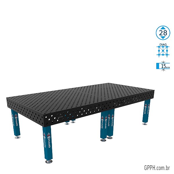 Mesa PRO 3000x1480x200 Ø28 - DIAG Grade 100x100 GPPH - GPPR300148.1D.28