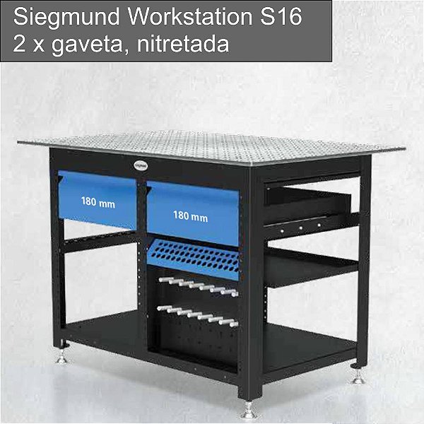Siegmund Workstation 1200x800mm 1208 incluído 2 Gavetas- SG2-164401-2N