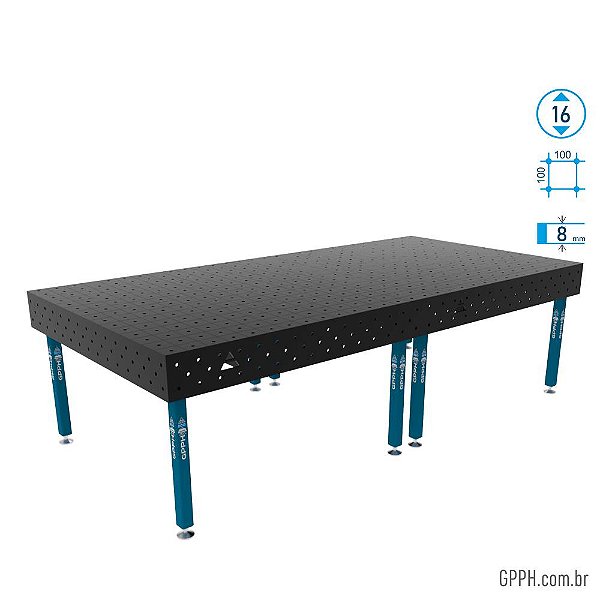 Mesa ECO 3000x1480x200 Ø16 - Grade 100x100 GPPH - GPEC300148.1.16