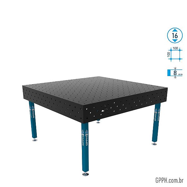 Mesa ECO 1500x1480x200 Ø16 - Grade 100x100  GPPH - GPEC150148.1.16