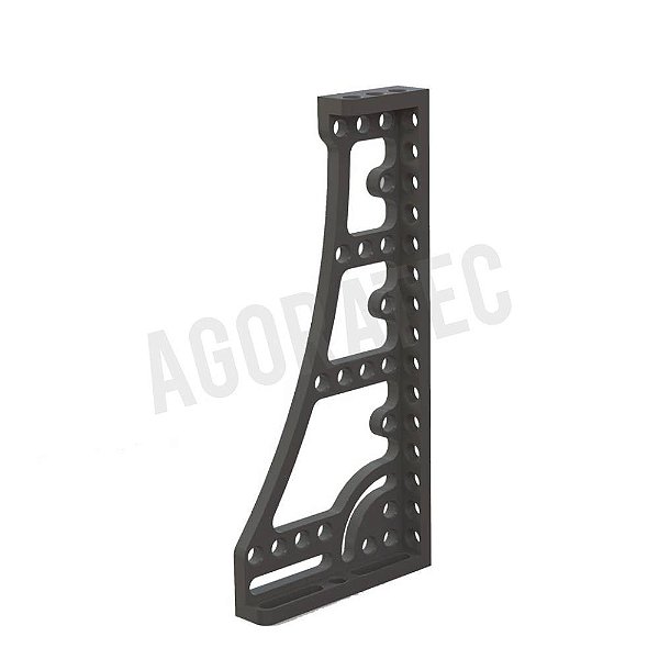 Esquadro de encosto e de fixação 800 GK esquerda com esquadro giratório ‐ Nitretado - A2-280144.N