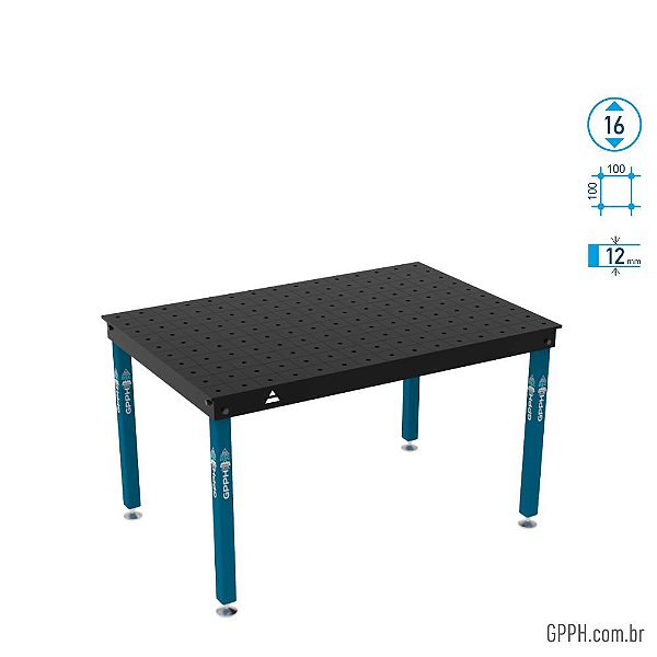 Mesa BASIC 1500x1000 - Ø16 Grade 100x100  GPPH - GPB150100.1.16