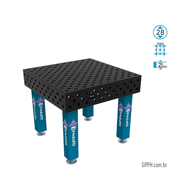 Mesa EXPERT 1000x1000 Ø28 - DIAG Grade 100x100 GPPH - GPEX100100.1D.28