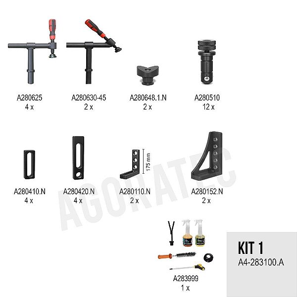 Kit de fixadores D28 - Kit 1 - A4-283100.A