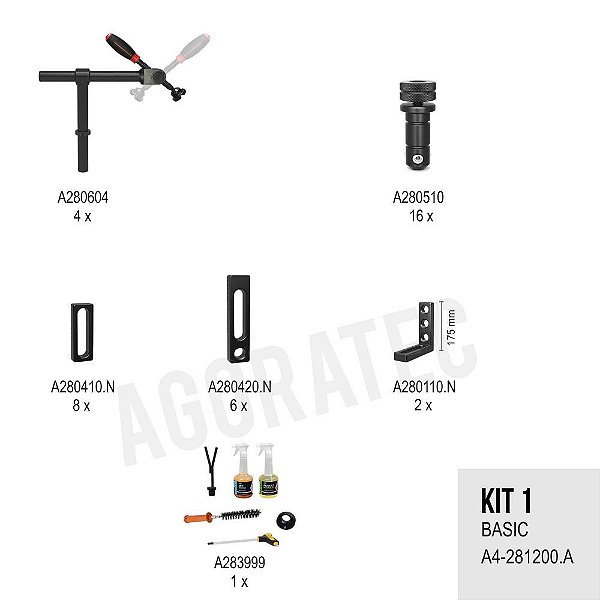 Kit de fixadores D28 - Kit 1 BASIC - A4-281200.A