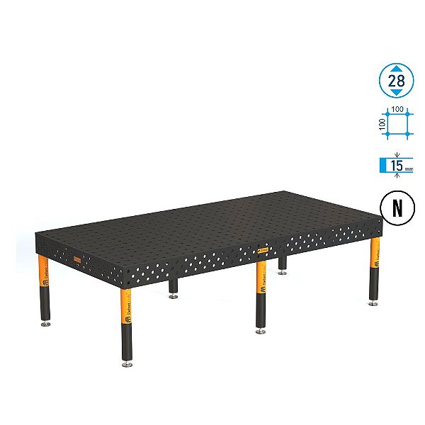 Mesa PRO 3000x1500 Ø28 - nitretada Grade 100x100 Elefanttools - ETPR300150.X7