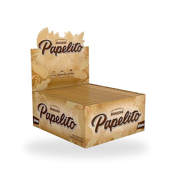 SEDA PAPELITO BROWN KING SIZE | CAIXA C/50 UND