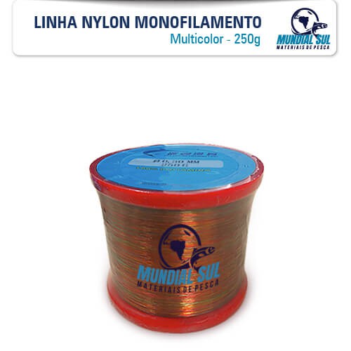 Linha Nylon Mono Multicolor para Pesca (PA - Poliamida) - Rolo 250 gramas
